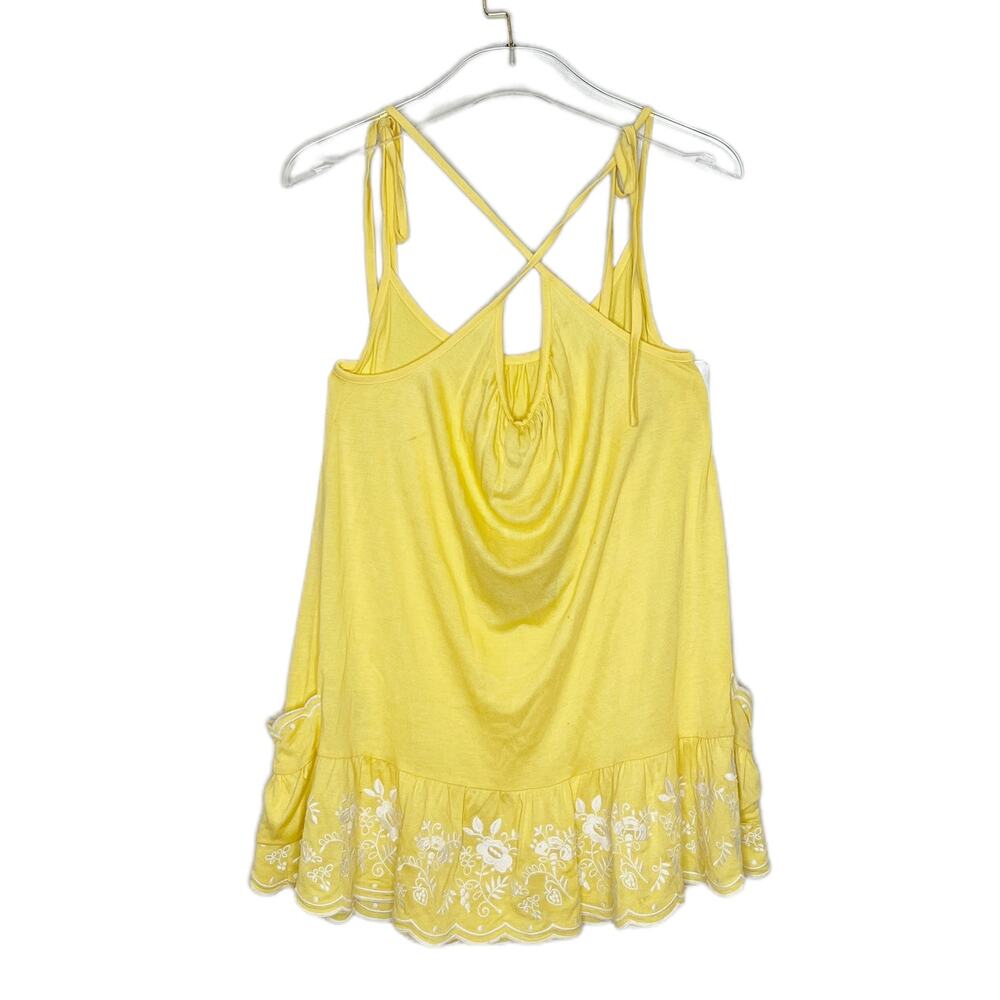 Juicy Couture Camomile Lawn Tie Cami Yellow Sun Top Cover Up NEW Large - Picture 4 of 7